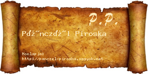 Pánczél Piroska névjegykártya