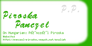 piroska panczel business card